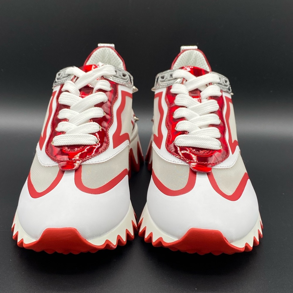 Christian Louboutin White and Red Women’s Sneakers - Picture 3 of 7